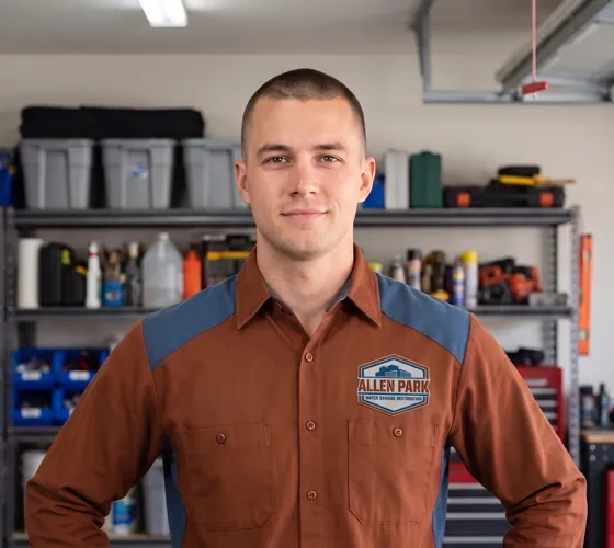 A restoration technician in the company uniform